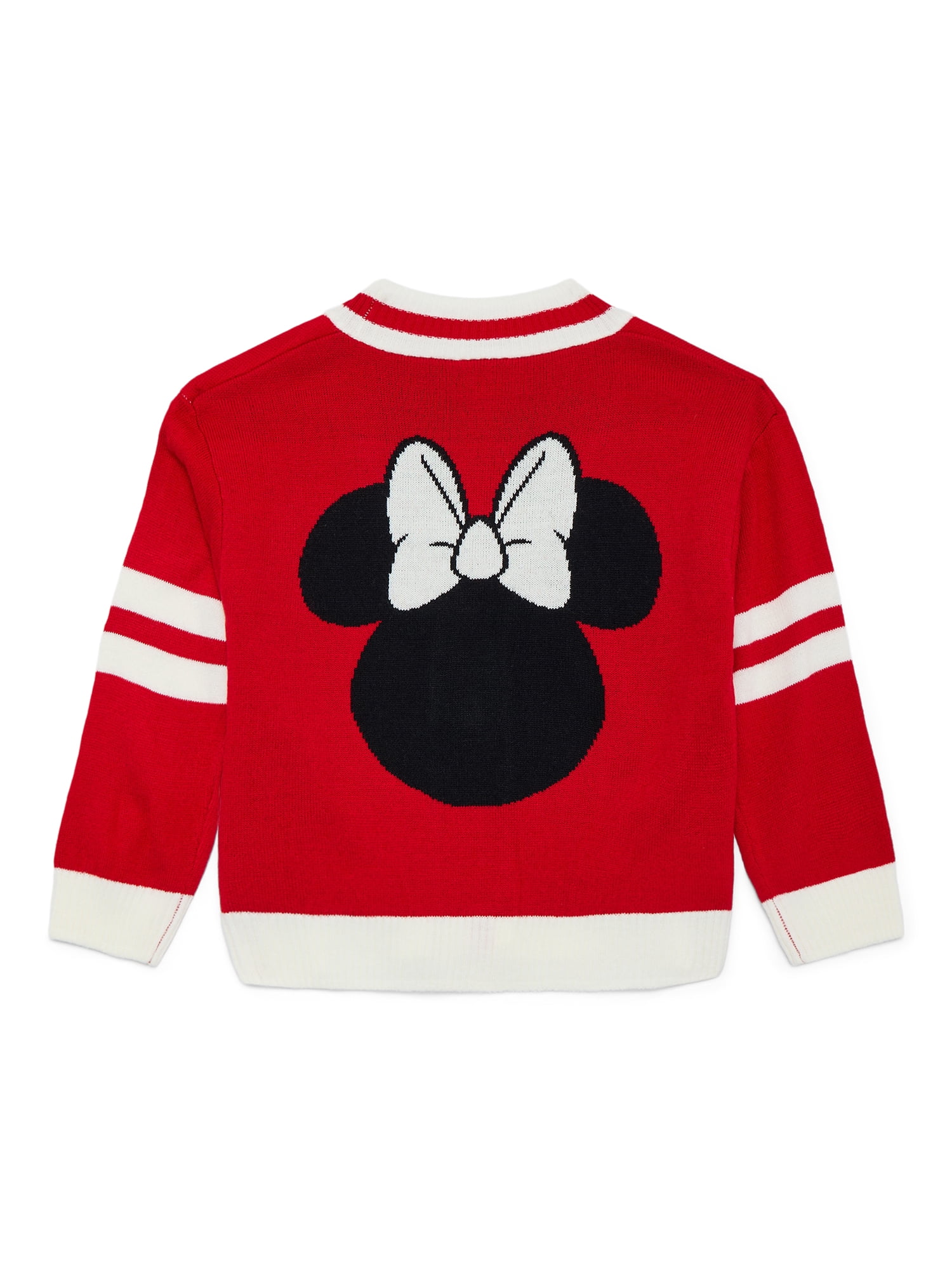 Minnie Mouse Toddler Girls Button Down Cardigan with Long Sleeves, Sizes 12M-5T