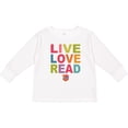 thumbnail image 3 of Inktastic Live Love Read Girls Long Sleeve Toddler T-Shirt, 3 of 5