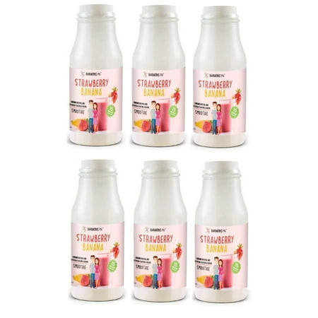 BariatricPal Ready To Shake Instant 15g Protein Fruit Drink - Strawberry Banana Smoothie Pack: 6-Pack