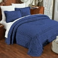 thumbnail image 2 of Better Trends Chenille Bedspread For King Size Bed 100% Cotton Medallion Design Lightweight Bedspread for all Season 120" x 110" Heirloom Collection (Navy), 2 of 6