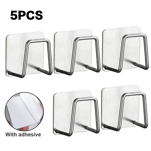 Soporte para esponjas de cocina, estante de fregadero de acero inoxidable, soportes adhesivos, estante de secado de drenaje, ganchos de pared, accesorios, organizador de almacenamiento