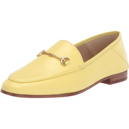 

Sam Edelman Loraine Butter Yellow Almond Toe Slip On Stacked Heel Fashion Loafer (Butter Yellow 14)