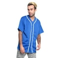 thumbnail image 4 of Victorious Men's Classic Button Down Baseball Jersey Shirt BJ42 - ROYAL BLUE - 4X-Large, 4 of 5