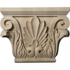 Ekena Millwork 11"W x 6 3/4"BW x 3 7/8"D x 8 7/8"H Large Chesterfield Capital (Fits Pilasters up to 6 1/4"W x 2"D), Lindenwood