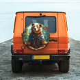 thumbnail image 6 of Goofa Maple Meditating Bear Pattern Universal Tire Cover for Jeep, SUV, Truck, and Trailer – Waterproof, UV-Resistant,Easy to Install, Fits 14"-17" Tires-14 inch, 6 of 6
