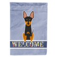 thumbnail image 1 of "Treasures English Toy Terrier Welcome Flag Jardín, Pequeño, Multicolor" Caroline's Treasures BB5690GF, 1 of 1