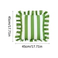 thumbnail image 3 of Throw Pillow Cover, Striped Throw Pillow, Decorative Throw Pillow Covers, Throw Pillow Covers for Couch, Ruffled Edge 18X18 Inch Soft Removable Cover for Couch Beds and Everyday, 3 of 9