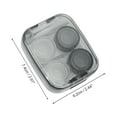 thumbnail image 3 of Unique Bargains 1 Set Contact Lens Case Rectangular Clear Lens Storage Case Gray, 3 of 5