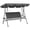 Grey, variant on Outsunny 3-Seat Porch Swing with Canopy Outdoor Swing Chair w/ Rattan Seat