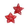 thumbnail image 2 of Taotanxi 2Pcs Natural Rattan Stars Decorations - Handwoven Wicker Pentagram Wall Hanging for Christmas Tree, Table Centerpiece, Vase Filler, Farmhouse Home Decor (Red, 2.36 Inch), 2 of 7