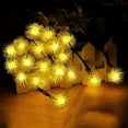 thumbnail image 4 of LINLIN Chuzzle Solar String Lights Outdoor,Waterproof 20FT 30LED Dandelion Ball Solar Powered Globe Fairy String Lights for Garden Camping Patio Weeding Party Christmas Decor (Warm White), 4 of 7