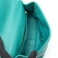 thumbnail image 3 of Pre-Owned CHANEL Top Handle Matelasse Shoulder Bag in Lambskin Leather, Green (Good), 3 of 7