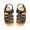 Black, variant on Otqutp Kids Girls Soft Sole Sandals Strappy Sandal Open Toe Summer PU Leather Sandal Slip On Princess Flat Sandals Flower Shoes for Children