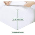 thumbnail image 3 of 100% Waterproof Breathable Bamboo Fabric Mattress Protector Bed Bug Proof Machine Washable-Twin XL Size, 3 of 8