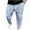 Blue, variant on IROINNID Men's Pants Relaxed Cigarette Christmas Trousers Print Elastic Waist Pants