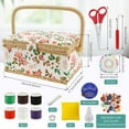 thumbnail image 2 of Sewing Basket with Accessories Practical Sewing Basket Organizer with Removable Tray Portable Sewing Box Vintage Sewing Supplies Basket for Needles Thread Sewing Mending, 2 of 10