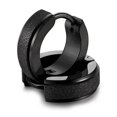 thumbnail image 4 of Pendiente de aro con bola de acero inoxidable 316L, moda para hombres y mujeres Negro, 4 of 9