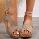 thumbnail image 1 of MKLEKYY Sandalias de Playa para Mujer, de Verano, de Piel, Con Plataforma y Cuña, Estilo Informal, 1 of 4