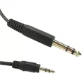 thumbnail image 2 of 5Ft 6.35Mm 1/4" To 3.5Mm 1/8" Male Trs Stereo Audio Aux Adapter Conversion Cable, 2 of 5