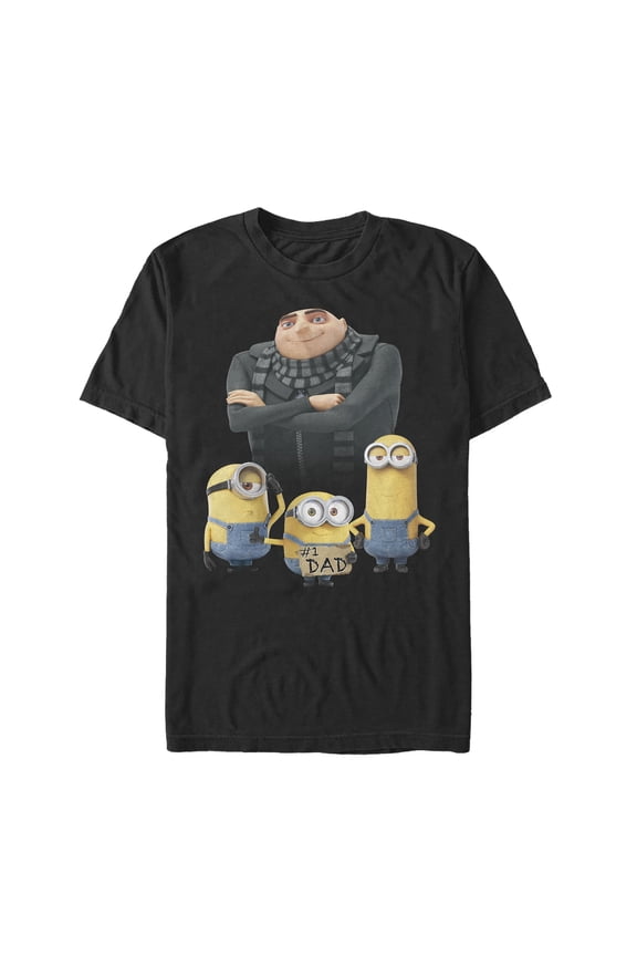 Men's Despicable Me Father's Day #1 Dad Graphic Tee Black Small