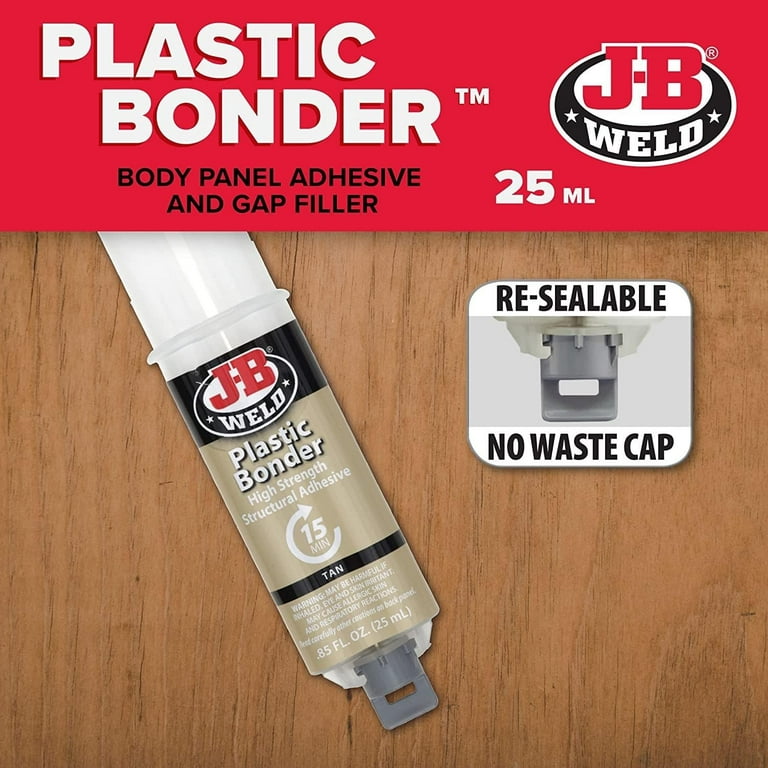J-B Weld Plastic Bonder Structural Adhesive Syringe - Tan - 25 ml