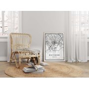 Baltimore City Map Poster - Maryland Wall Art & Art Options Home Decor Office Wall Art