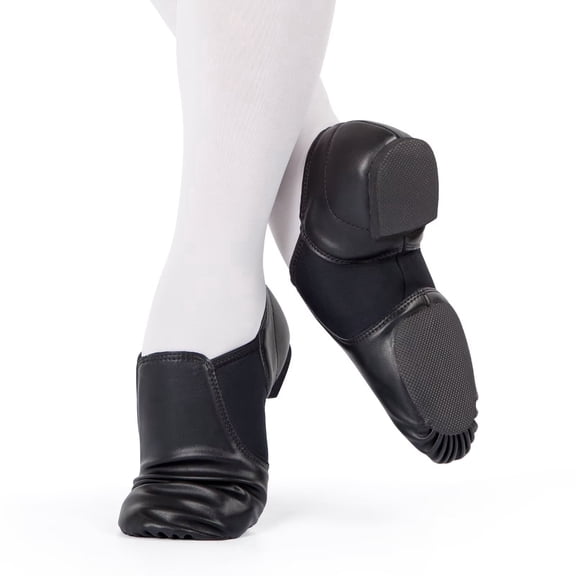 Girl's PU Leather Upper Slip-on Jazz Shoes Dance Shoes for Woman Man