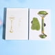 thumbnail image 1 of 2 uds Gua Sha y rodillo de Jade, masajeador de cara y cuello, Gua Sha calma, calma y relaja la piel, elimina las bolsas de los ojos, 1 of 3