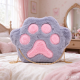 thumbnail image 3 of Kids Cute Plush Paw Crossbody Bag, Fashion Chain Shoulder Bag, Small Casual Carry Pouch for Daily Leisure and Short鈥慣rip Use, 3 of 3