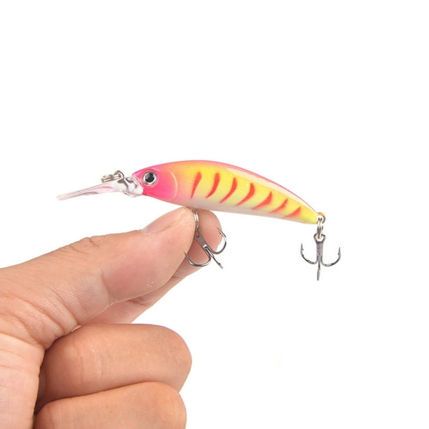 Edtara 10pcs 7cm/5.7g Minnow Hard Fishing Lures Long Casting Fake Bait Fishing Gears For Bass Salmon Pikes Trout Other