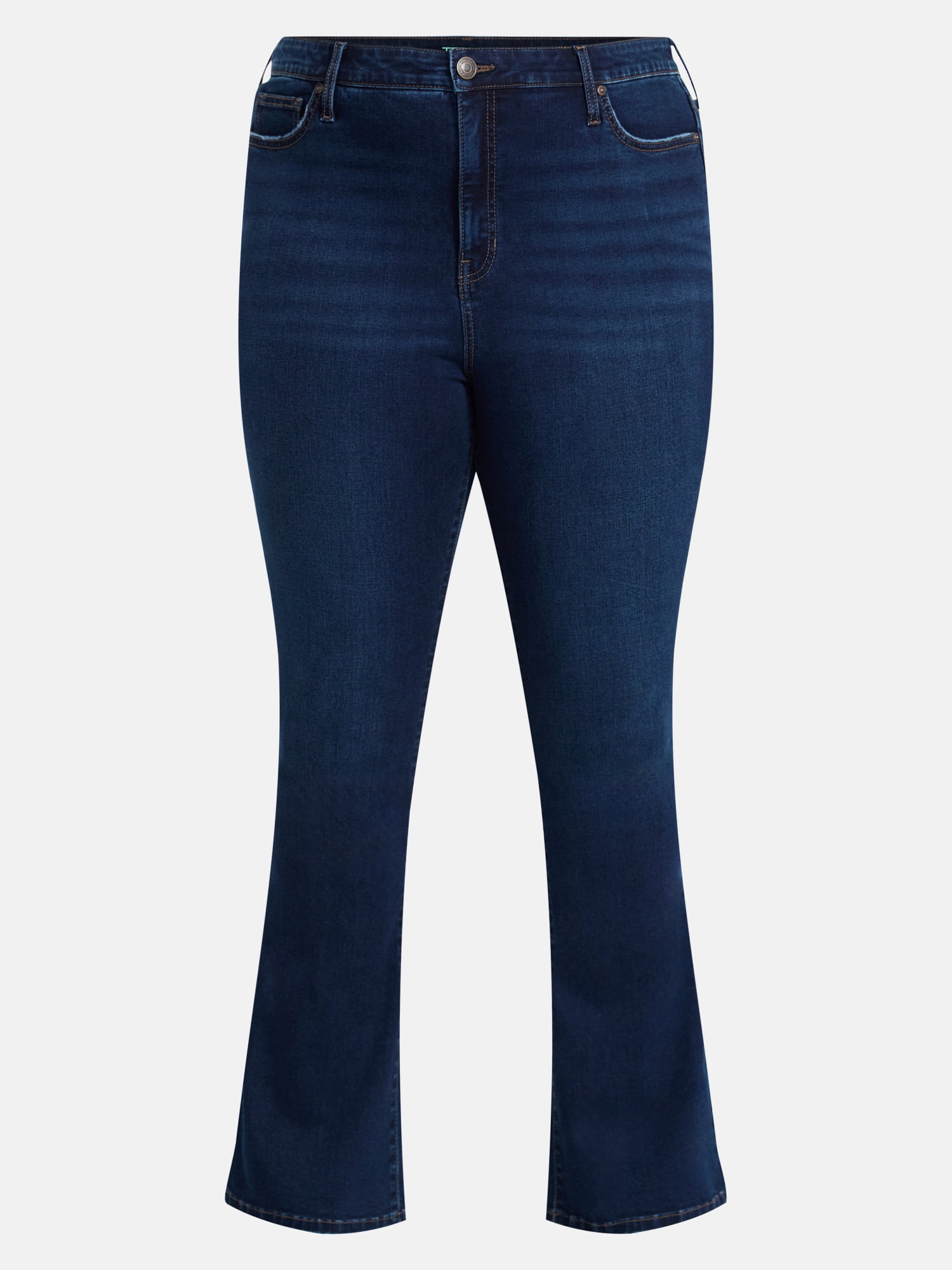 Terra & Sky Women's Plus High Rise Bootcut Jeans, Sizes 16W-28W