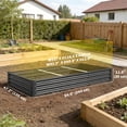 thumbnail image 3 of Outsunny 8x4x1ft Galvanized Raised Garden Bed, Open Bottom, Dark Grey, 3 of 10