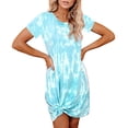 thumbnail image 2 of ICHUANYI New Trending Womens Tie- Short Sleeve Loungewear Loose Comfy Casual Dress Fashion Cloth 2024, 2 of 9