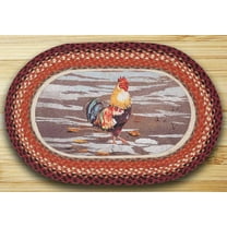 Earth Rugs 20" X 30" Oval 100% Jute Braided Rug--YARD BOSS
