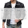thumbnail image 2 of Men's Ripped Distressed Slim Fit Denim Jacket Fashion Vintage Biker Jean Jackets Cotton Lightweight Trucker Coat, 2 of 6