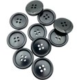 thumbnail image 3 of 20PCS 25mm Black Buttons Large Resin Buttons for DIY Sewing Tailor Crafts Coats Clothes Q4617, 3 of 4