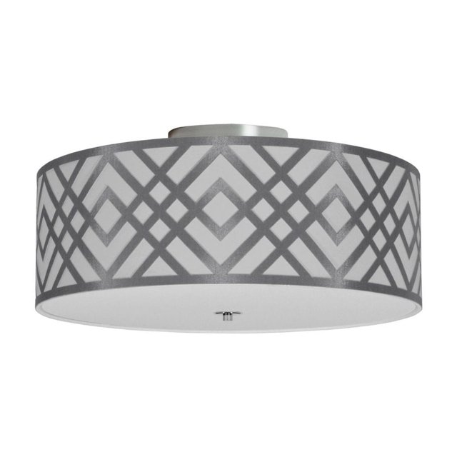 Dainolite MON-153FH-PC-SV Silver/White Flush Mount