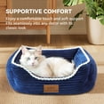 thumbnail image 4 of Cama para mascotas Zerbuger para gatos y perros, rectangular, relajante y esponjosa, azul, 4 of 7