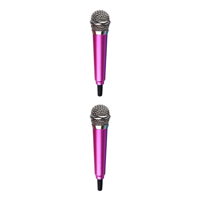 Sidaley Mini Microphone Wired Smartphone Computer Laptop Party Office Audio Portable Meeting Handheld Studio Travel Mic Rojo 2piezas