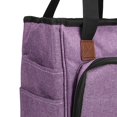 thumbnail image 3 of Yajisi Oxford Cloth Knitting Storage Bag, Portable Yarn Organizer for Crochet Needles, Sewing Supplies Tote Case for Crafting, Travel Knitting Project Carrier with Multiple Pockets - Purple, 3 of 5