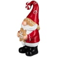 thumbnail image 4 of Northlight Gnome Holding Gingerbread Snowflake Cookie Christmas Decoration - 11.5" - Red, 4 of 8