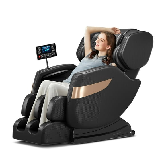Massage Chair Full Body,Zero Gravity Recliner with Shiatsu Massager,Massage Recliner Chair with Airbags,Foot Massage,Bluetooth,LCD Control,10 Fixed Roller