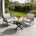 thumbnail image 6 of Outdoor Patio Cushion Covers 2 Pack Purple Flower Floral Leaves Patio Chair Cushion Covers with Ties and Zipper Branch Plant Nature Waterproof Outdoor Seat Cushion Covers for Patio Furniture 24"x24", 6 of 9