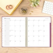 Cambridge WorkStyle Balance 2025 Weekly Monthly Planner, Red Violet, 8.5 x 11