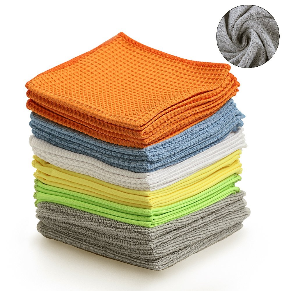 MultiFunction Microfiber Cleaning Cloths 24 Pack,16x16" Walmart