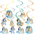 thumbnail image 1 of Decoraciones en espiral Amscan Stunning Bluey, paquete de 12, 1 of 4