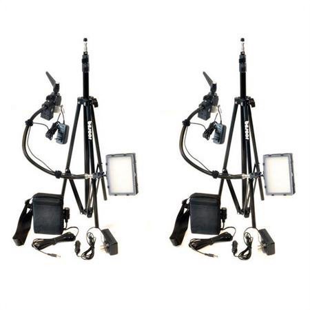 UPC: 0741147950239 | Grip-182KB Gripper Gooseneck Bi-Color 2-Light Kit  Includes 2x FP-180 Dimmable LED Light  2x Gooseneck Arm  2x Gripper Clamp  2x AC-180 Power Supply  2x LS-180 Light Stand and 2x Slimline Le