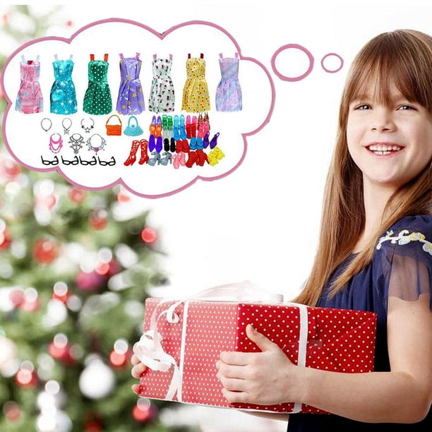 32 articles/ensemble d'accessoires pour poupée de 11,5 pouces = 10 robes assorties + 4 lunettes + 6 colliers + 2 sacs à main + 10 chaussures et vêtements pour poupée de 11,8 pouces 26 32 articles/ensemble d'accessoires pour poupée de 11,5 pouces = 10 robes assorties + 4 lunettes + 6 colliers + 2 sacs à main + 10 chaussures et vêtements pour poupée de 11,8 pouces 26
