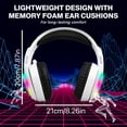 thumbnail image 5 of Gaming Headset Wired for PS5 Xbox PC PS4 ,Over Ear Gaming Headphones with Broadcast-grade Mic,Lightweight Design with Memory Foam Ear Cushions/RGB/3.5mm,White, 5 of 6