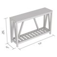 thumbnail image 4 of Entryway Console Sofa Couch Accent Table-52inch Dark Grey with 1 Shelf for Living Room, 4 of 4